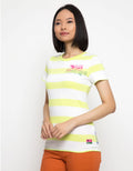 LGS Women Kaos Garis Ladies Lengan Pendek