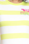 LGS Women Kaos Garis Ladies Lengan Pendek
