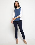 LGS Women Square Stripe Ladies Short Sleeve T-shirt