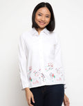 LGS Women Ladies Embroidery T-shirt Short Sleeve