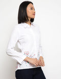 LGS Women Ladies Embroidery T-shirt Short Sleeve