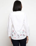 LGS Women Ladies Embroidery T-shirt Short Sleeve