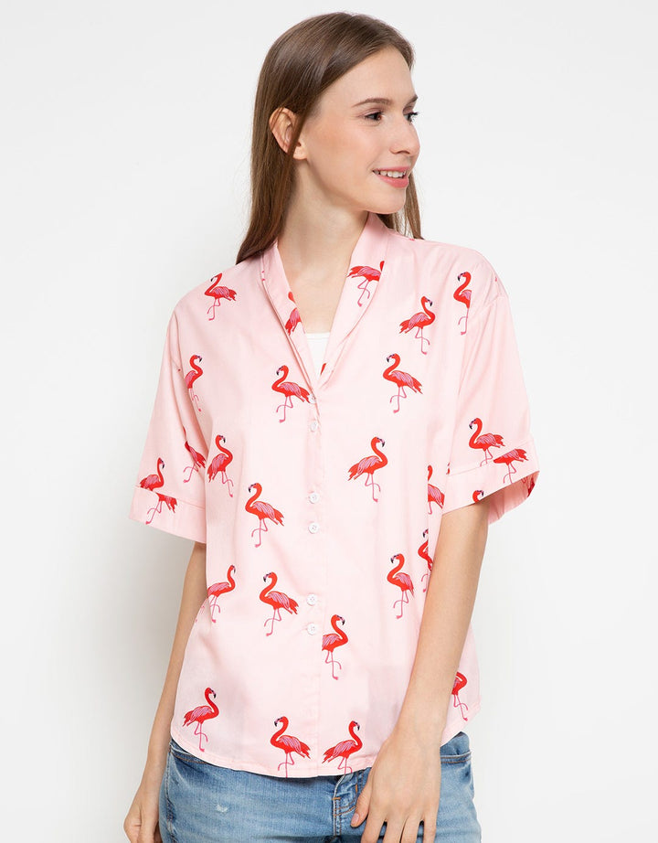 MKY Clothing Painted Flamingo Shirt