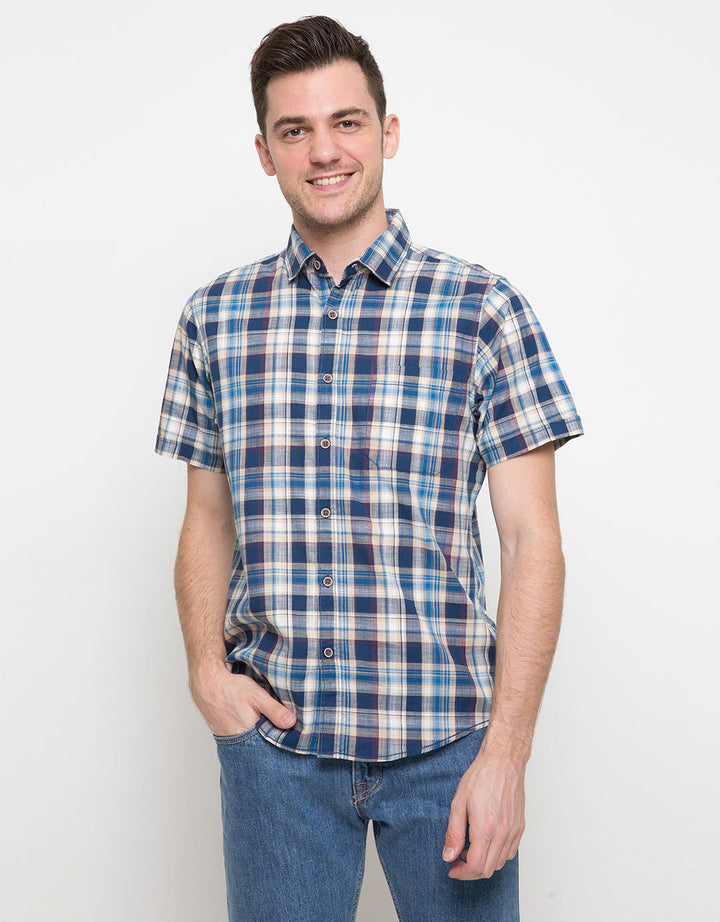 Nevada Checkers Medium Print Short Sleeve Shirt