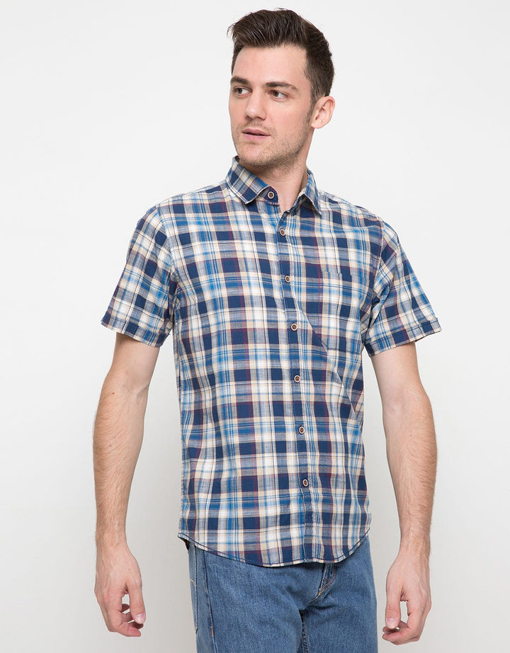 Nevada Checkers Medium Print Short Sleeve Shirt