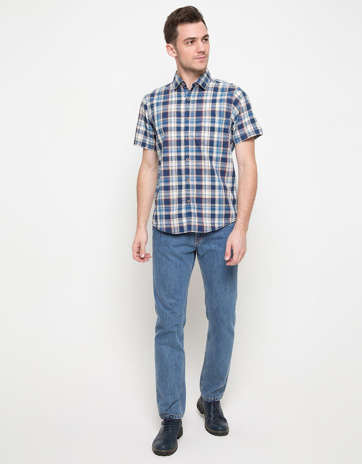 Nevada Checkers Medium Print Short Sleeve Shirt