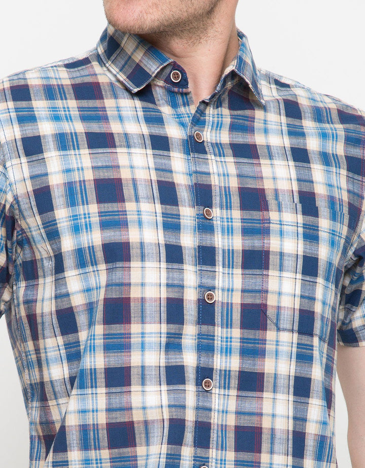 Nevada Checkers Medium Print Short Sleeve Shirt