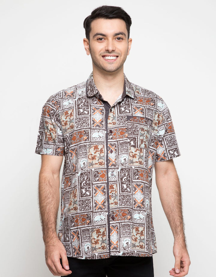 Red Cliff Short Sleeve Batik Shirt