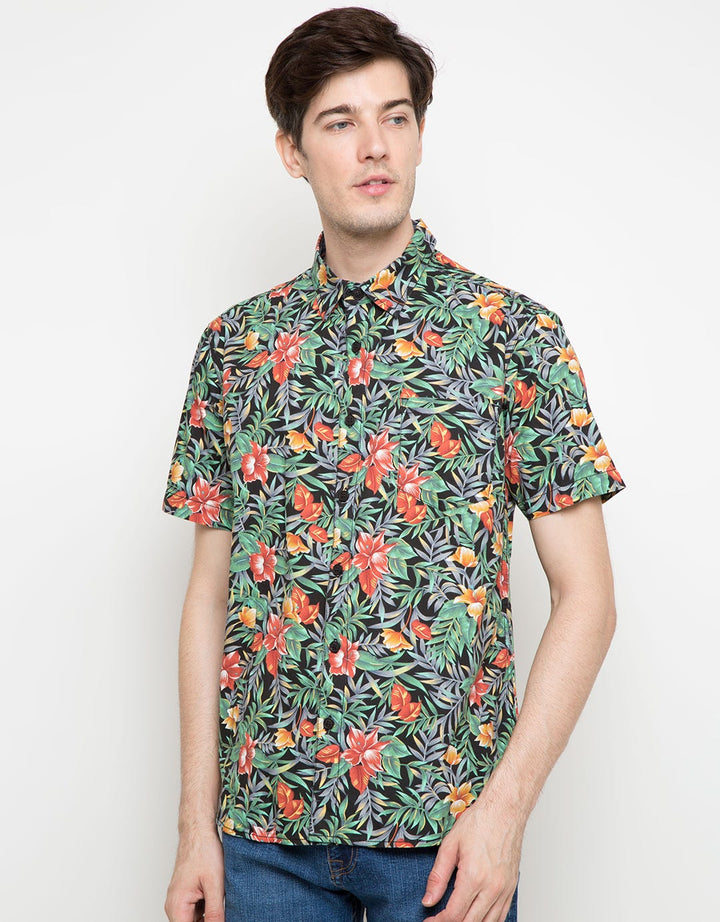 Sharks Floral Short-Sleeves Shirt