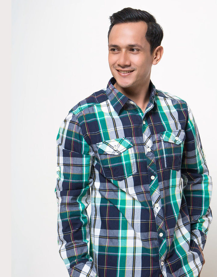 Bombboogie Crowded Print Kemeja Pria