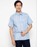 Cardinal Formal Kemeja Lengan Pendek Print Abstrak