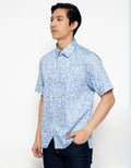 Cardinal Formal Kemeja Lengan Pendek Print Abstrak