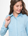 Details Long Sleeve Shirt Rivet September Aquamarine