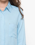 Details Long Sleeve Shirt Rivet September Aquamarine
