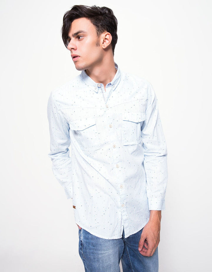 Lois Kemeja Pria Motif Campur Kecil
