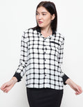 Logo Jeans Kemeja Wanita Grade Plaid