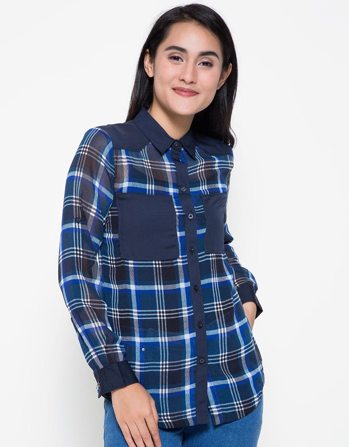 Point One Kemeja Wanita Felice Plaid