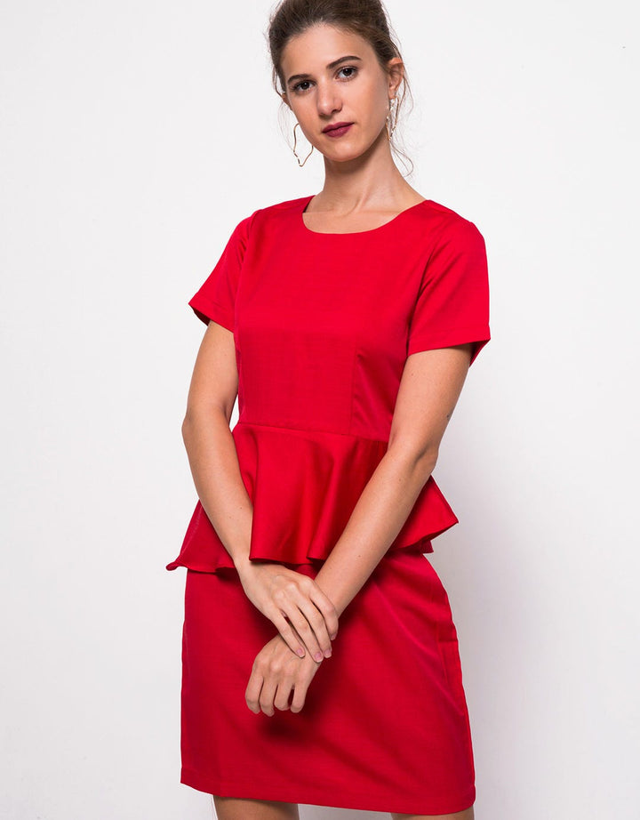 Label 9 Asymetrical Mini Dress Wanita