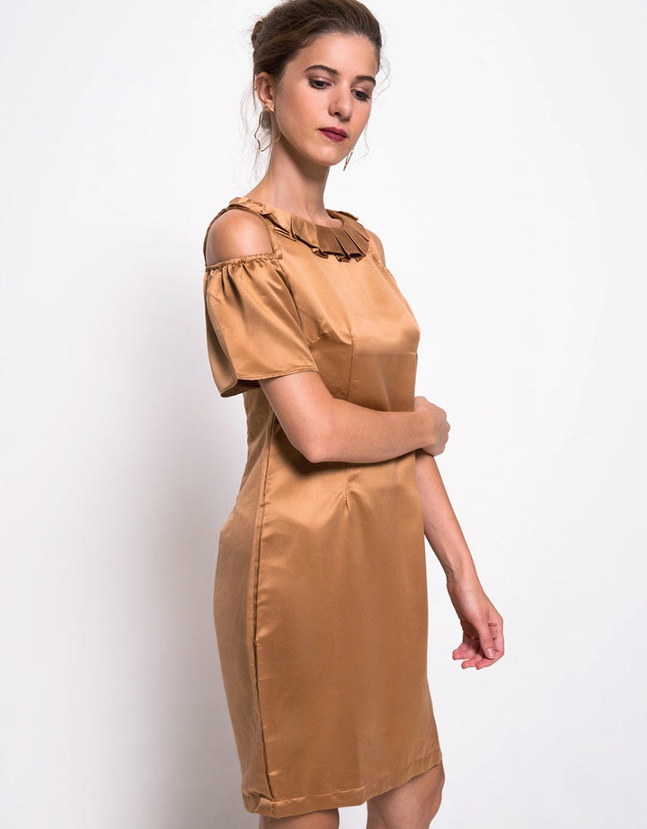 Label 9 Dress Saten Off Shoulder Dress