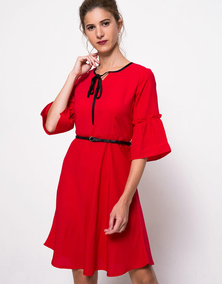 Label 9 Frill Mini Dress Wanita