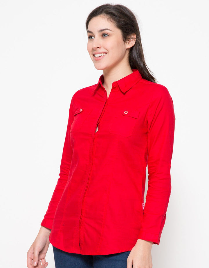 Label 9 Women Simple Pocket Shirt