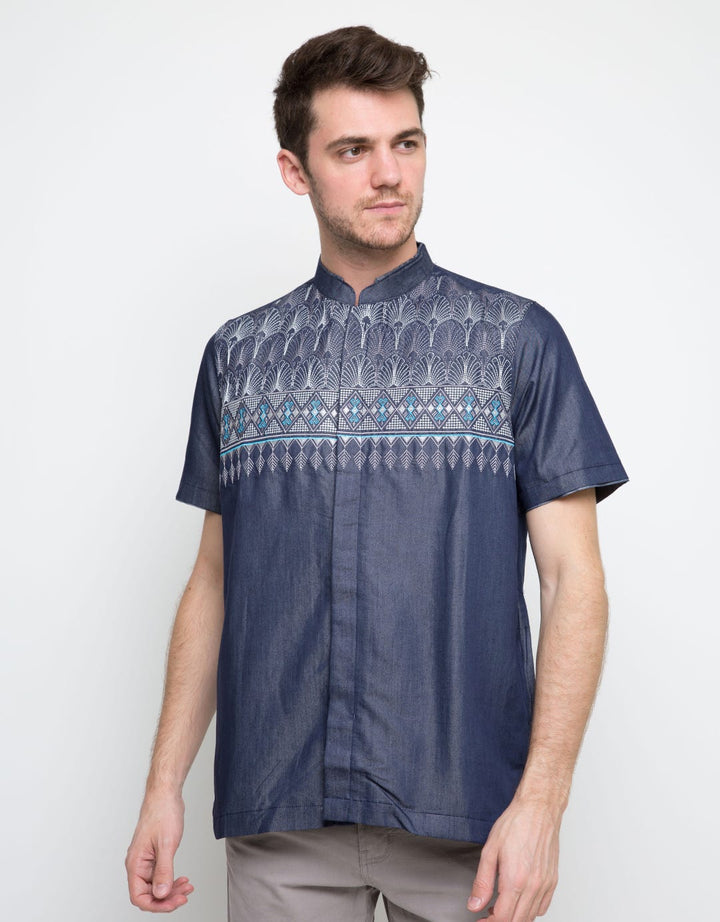 Larusso Kemeja Koko Bordir soft jeans