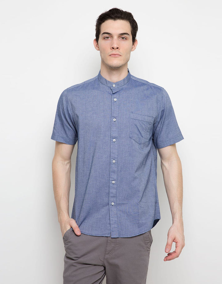 Larusso Kemeja Koko Polos Oxford