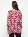 LGS Abstract Print Long Sleeve Blouse
