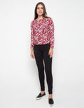 LGS Abstract Print Long Sleeve Blouse