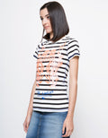 LGS Women's Stripy Flowers T-Shirt