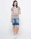 LGS Women's Stripy Flowers T-Shirt
