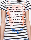 LGS Women's Stripy Flowers T-Shirt