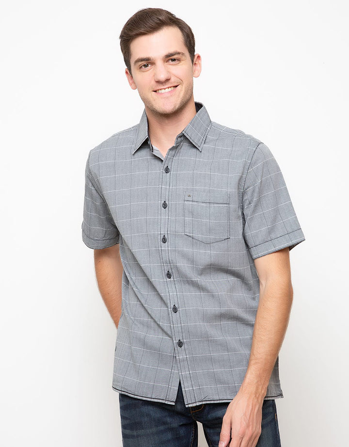 LGS Kemeja Lengan Pendek Print Checkers
