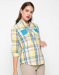 LGS Plaid Print Three Quarter Sleeve Shirt