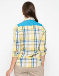 LGS Plaid Print Three Quarter Sleeve Shirt