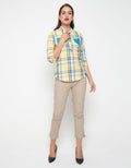 LGS Plaid Print Three Quarter Sleeve Shirt