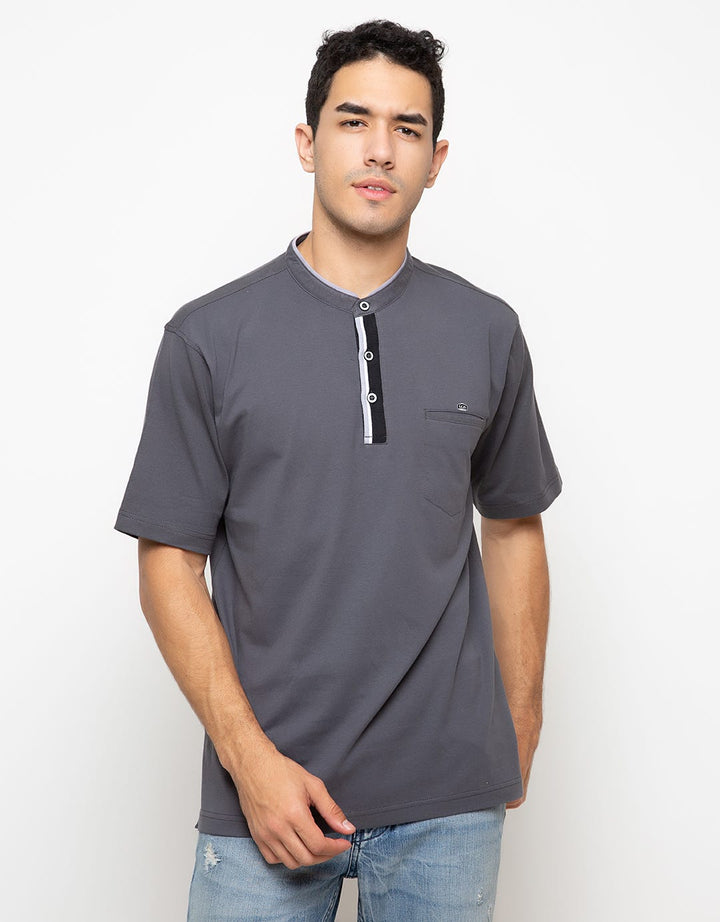 LGS T-shirt Henley Lengan Pendek