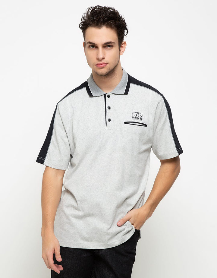 LGS Polo Shirt Print Wording Hitam