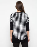 LGS Diamonds Print Short Sleeve Sweater
