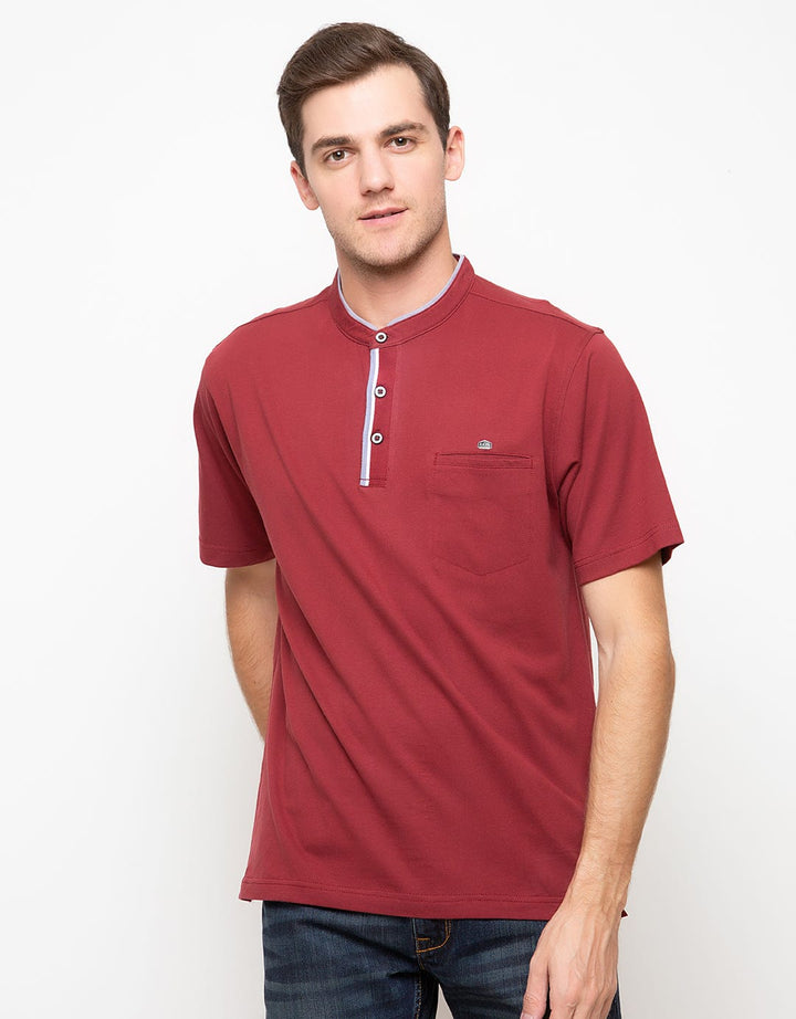 LGS T-shirt Henley Lengan Pendek