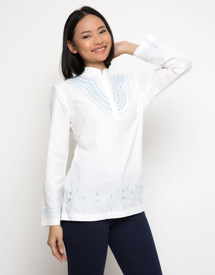 LGS Women Embroidery Long Sleeve Shirt
