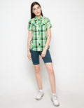 LGS Women Short Plaid Shirt