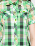 LGS Women Short Plaid Shirt