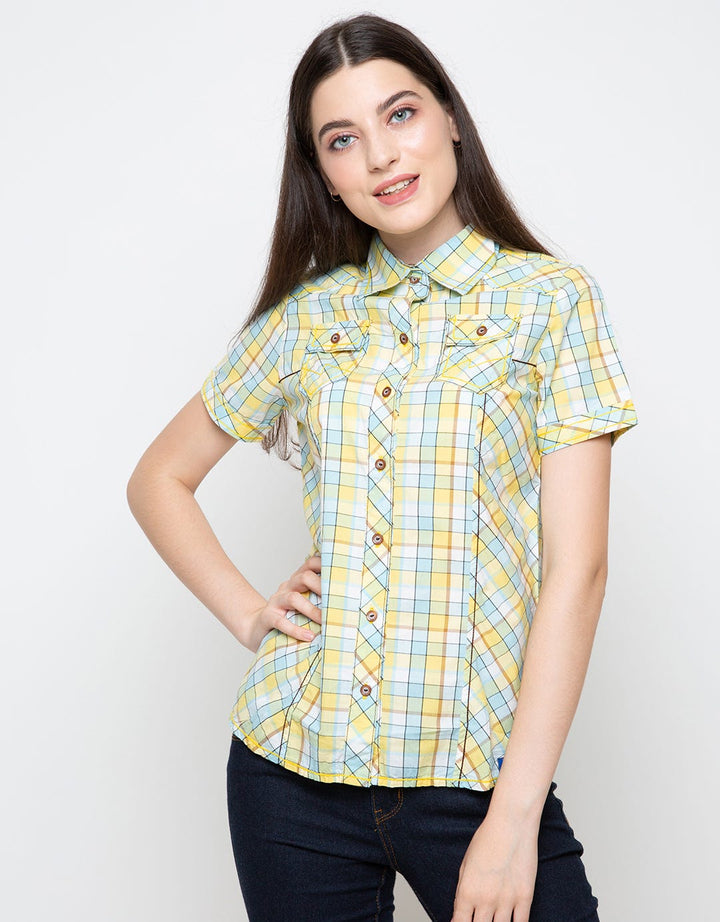 LGS Women Short Plaid Shirt