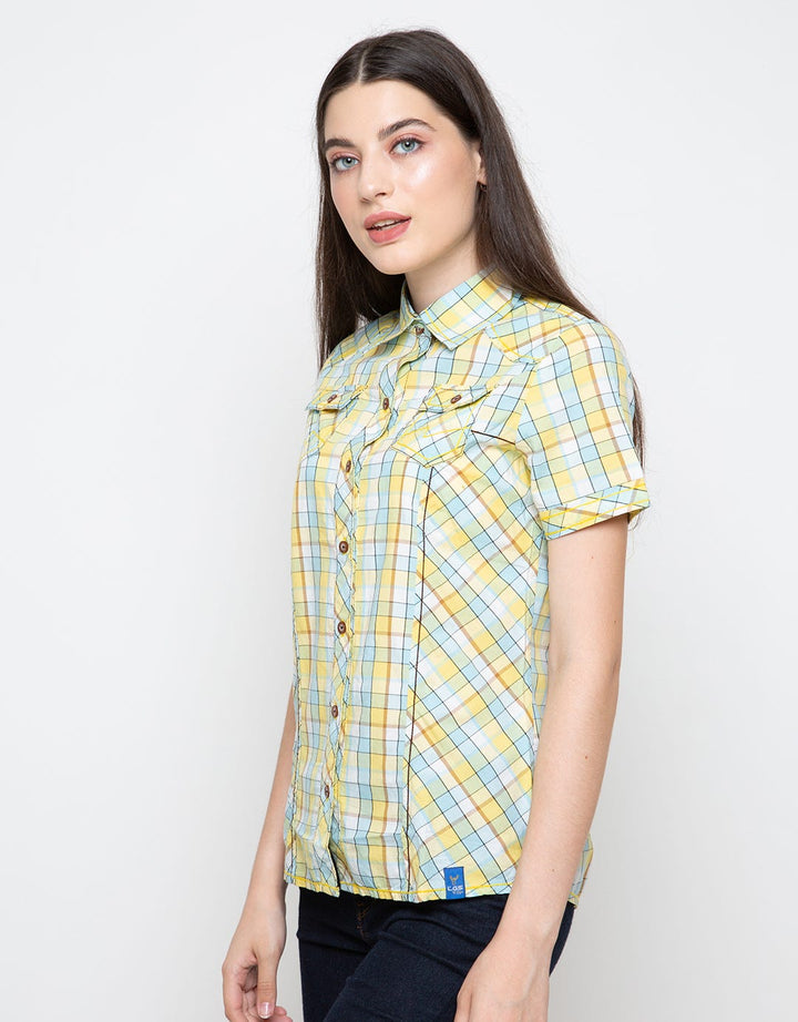 LGS Women Short Plaid Shirt