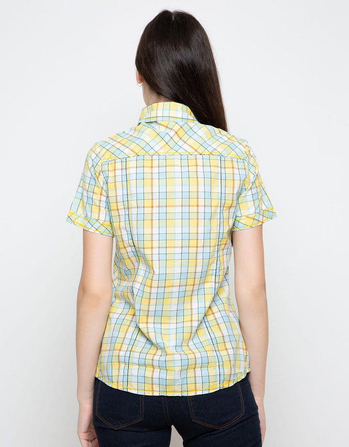 LGS Women Short Plaid Shirt