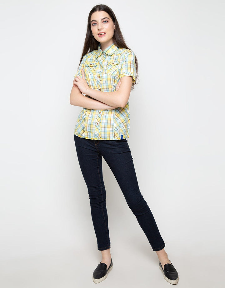 LGS Women Short Plaid Shirt