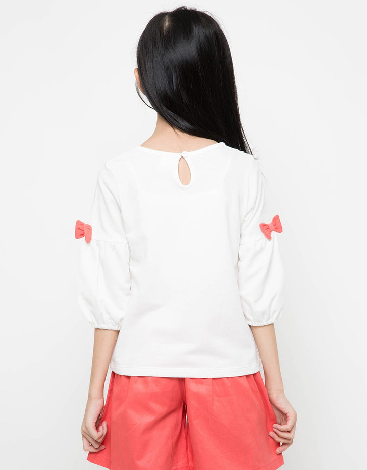 Little M Chest Embro Girls T-Shirt