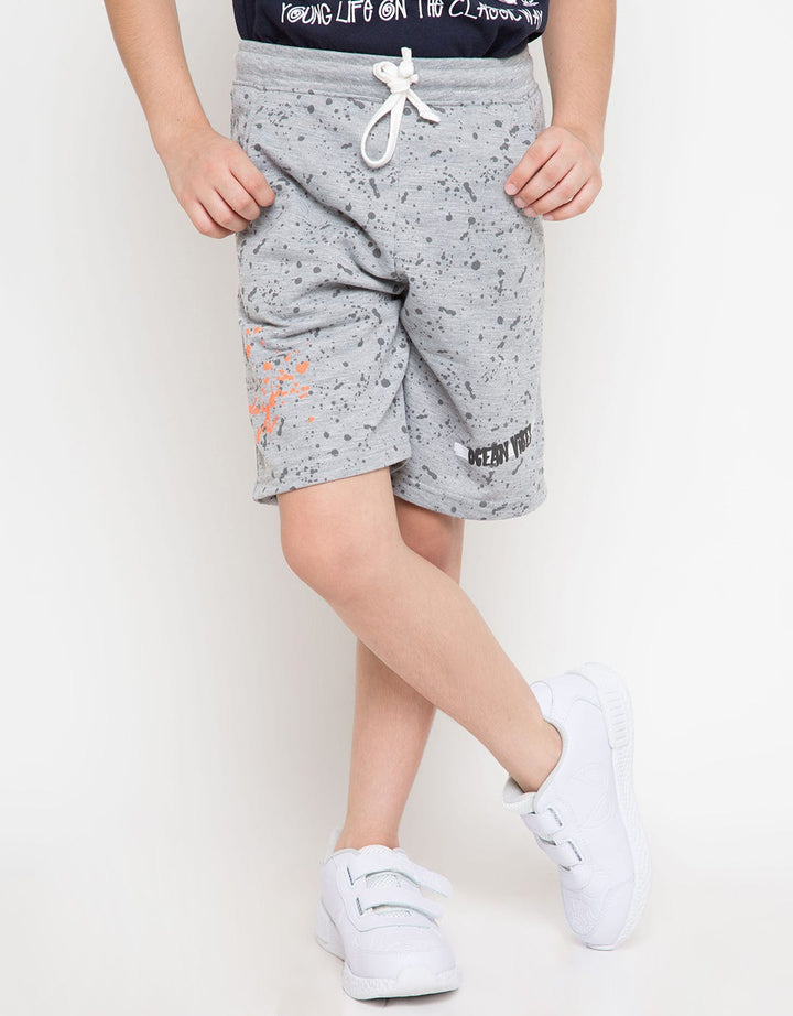 Little M Crop Knit Terry Splash