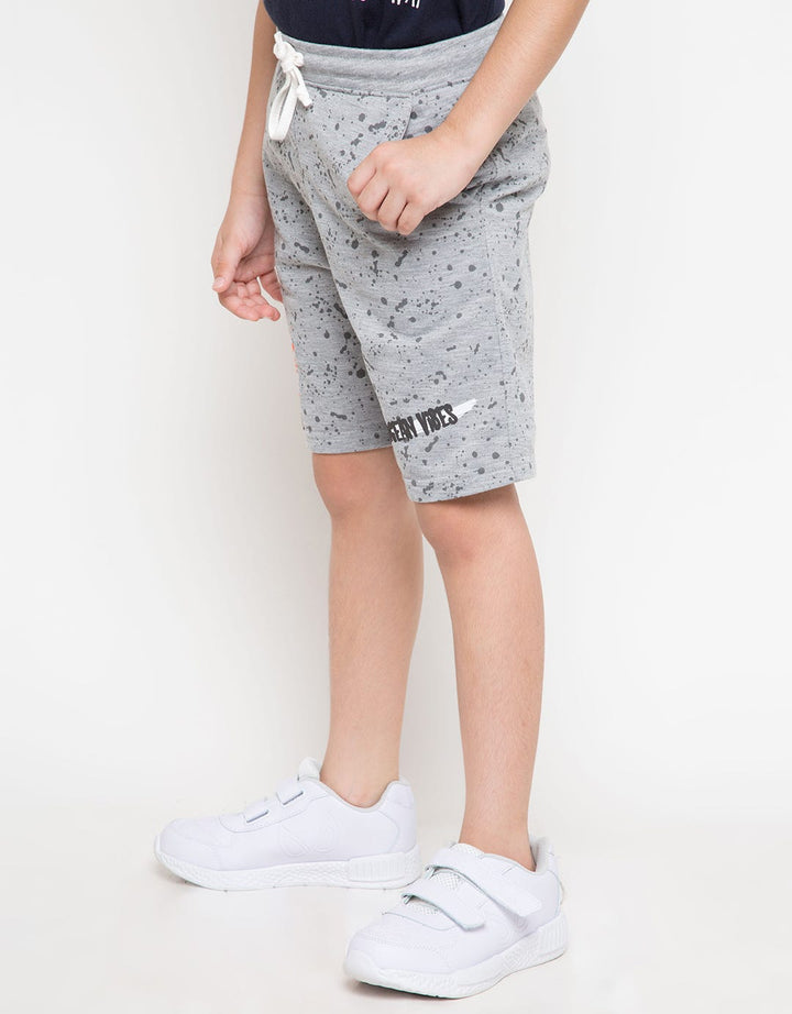 Little M Crop Knit Terry Splash